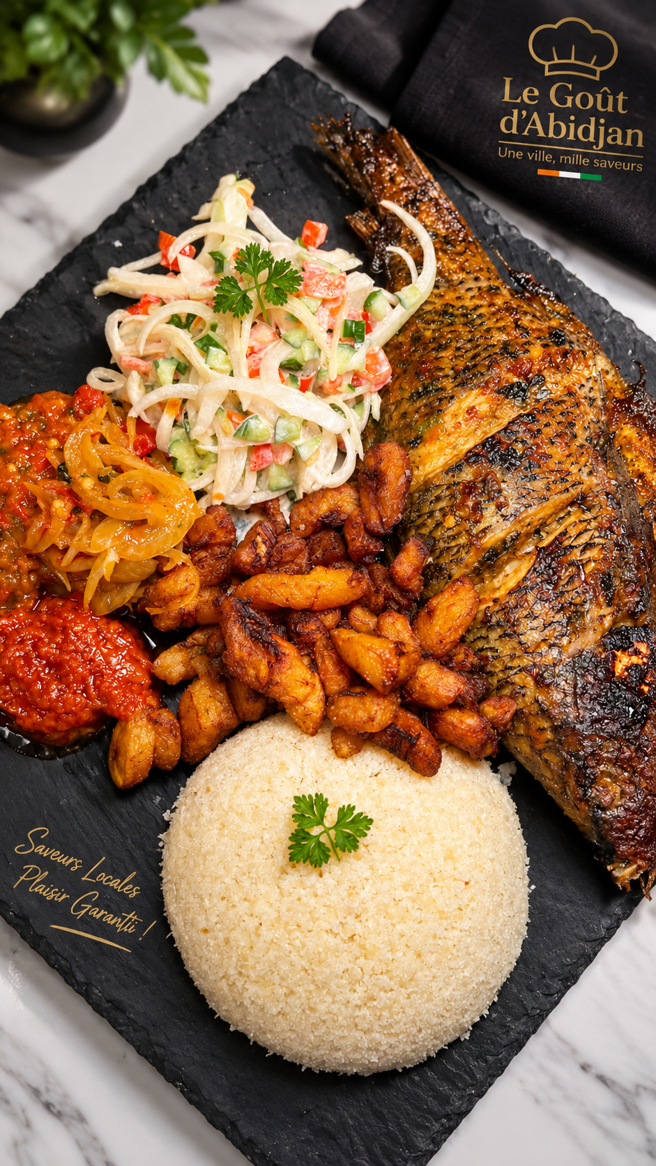 Poisson braisé &Alloco